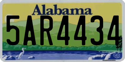 AL license plate 5AR4434
