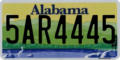 AL license plate 5AR4445