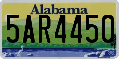 AL license plate 5AR4450
