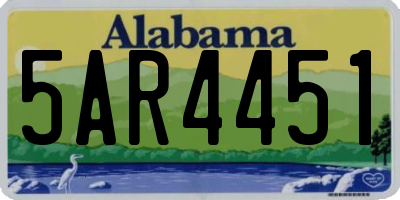 AL license plate 5AR4451