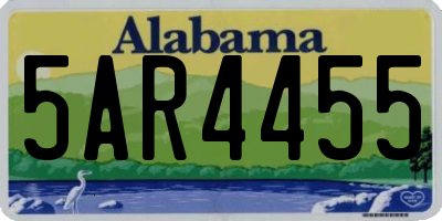 AL license plate 5AR4455