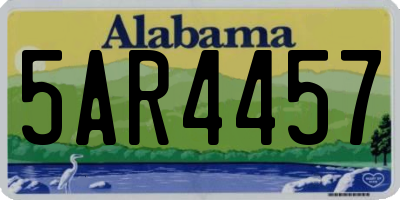 AL license plate 5AR4457