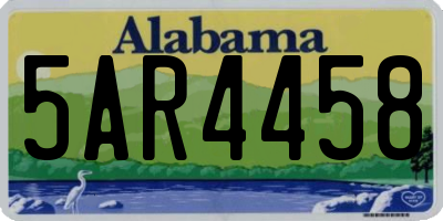 AL license plate 5AR4458