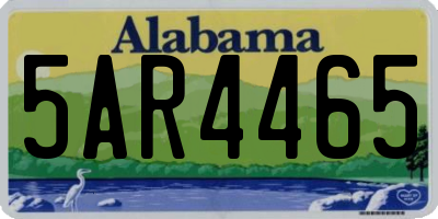 AL license plate 5AR4465