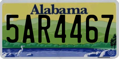 AL license plate 5AR4467