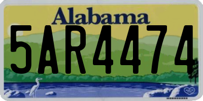 AL license plate 5AR4474