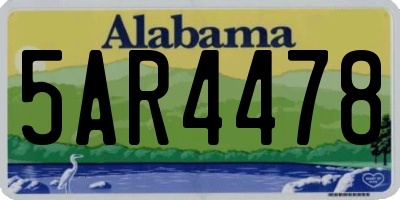 AL license plate 5AR4478
