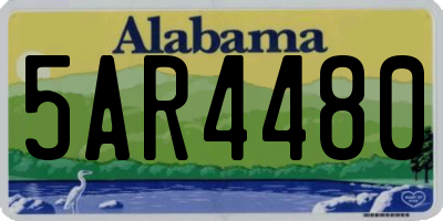 AL license plate 5AR4480