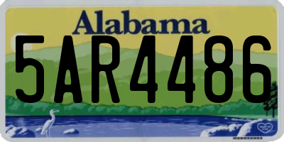 AL license plate 5AR4486