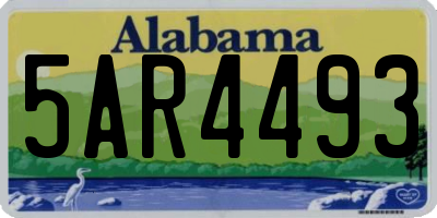 AL license plate 5AR4493