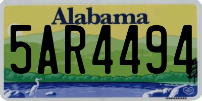 AL license plate 5AR4494