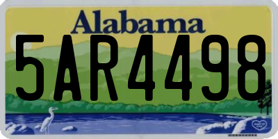 AL license plate 5AR4498