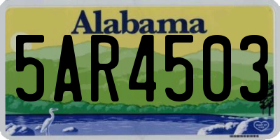 AL license plate 5AR4503