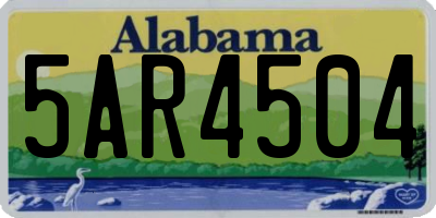 AL license plate 5AR4504