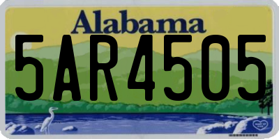 AL license plate 5AR4505