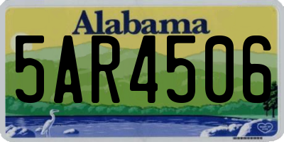 AL license plate 5AR4506