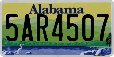 AL license plate 5AR4507