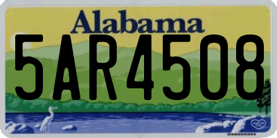 AL license plate 5AR4508