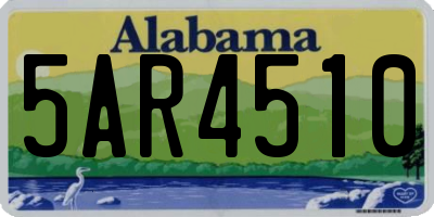 AL license plate 5AR4510