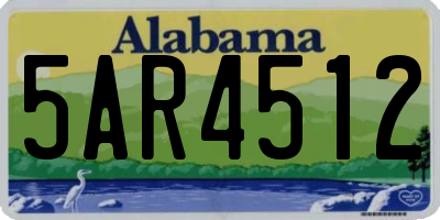 AL license plate 5AR4512