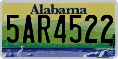 AL license plate 5AR4522