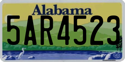 AL license plate 5AR4523
