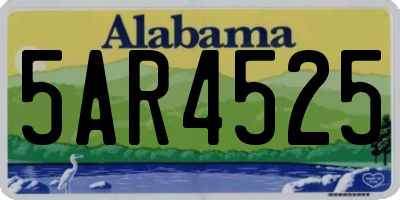 AL license plate 5AR4525