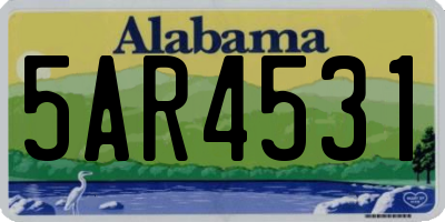 AL license plate 5AR4531