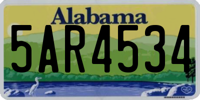 AL license plate 5AR4534