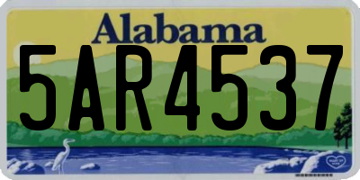 AL license plate 5AR4537