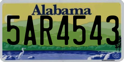 AL license plate 5AR4543