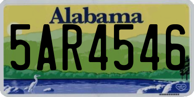 AL license plate 5AR4546