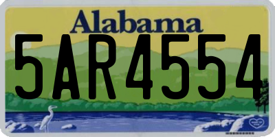 AL license plate 5AR4554