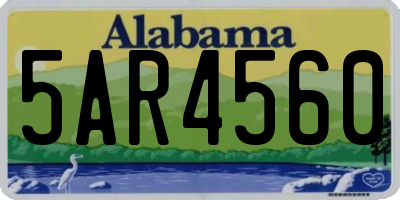 AL license plate 5AR4560