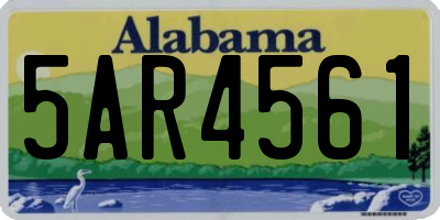 AL license plate 5AR4561