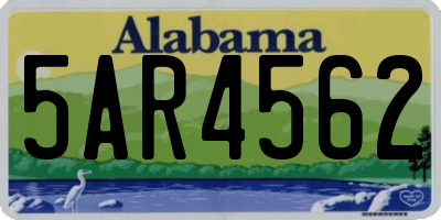 AL license plate 5AR4562