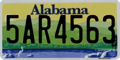 AL license plate 5AR4563