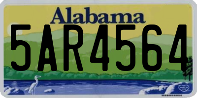 AL license plate 5AR4564