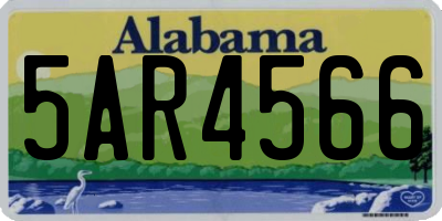 AL license plate 5AR4566