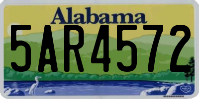 AL license plate 5AR4572