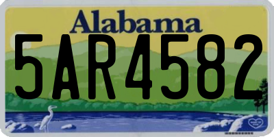 AL license plate 5AR4582