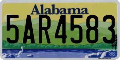 AL license plate 5AR4583