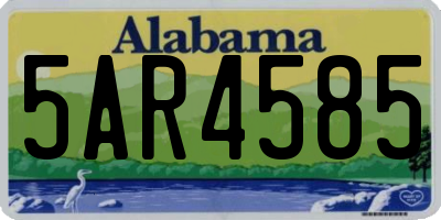 AL license plate 5AR4585