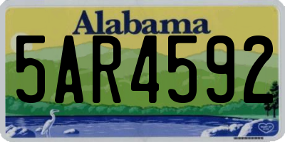 AL license plate 5AR4592