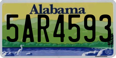 AL license plate 5AR4593
