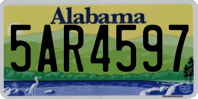 AL license plate 5AR4597