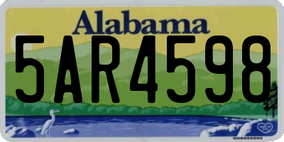 AL license plate 5AR4598