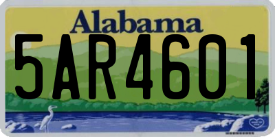 AL license plate 5AR4601