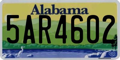 AL license plate 5AR4602