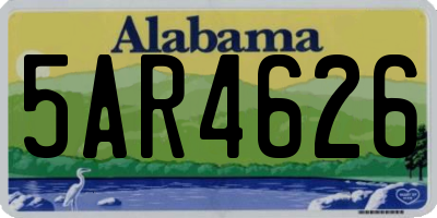 AL license plate 5AR4626